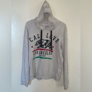 On Fire "Cali Love" LOS ANGELES  Longsleeve Hoodie SweatShirt Cotton Top Size L